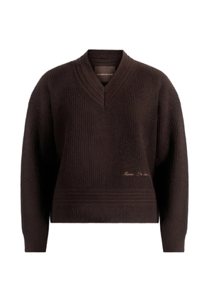 Manière De Voir Remi V-neck sweater - Brown