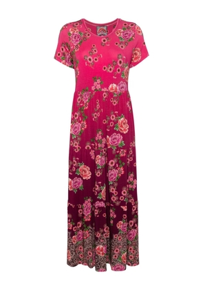 Johnny Was floral-print cap-sleeve dress - Pink