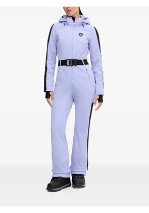 Ea7 Emporio Armani hooded belted ski suit - Purple