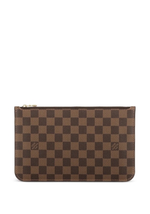 Louis Vuitton Pre-Owned checked zip pouch - Brown