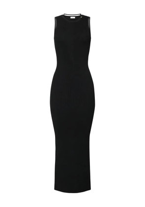 Elisabetta Franchi ribbed logo-detail midi dress - Black