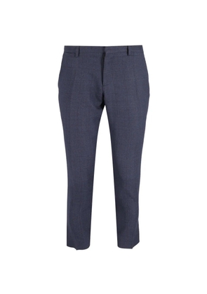 Burberry Pre-Owned plaid slim trousers - Blue