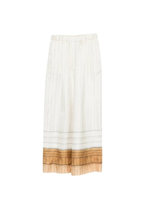 Alysi striped palazzo pants - Neutrals