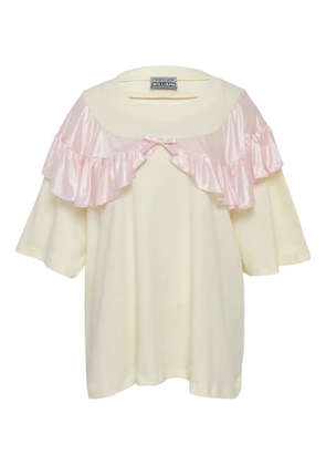 Ashley Williams ruffled curtain T-shirt - Neutrals