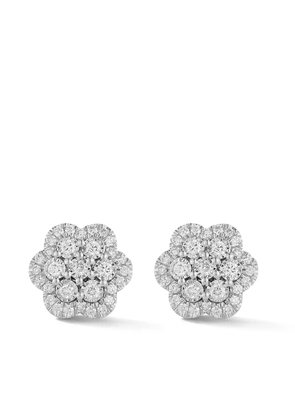 Dana Rebecca Designs 14K white gold Ava Bea Flower diamond earrings - Silver