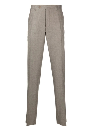 Canali slim-cut wool chinos - Neutrals