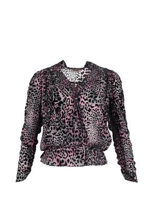 Zadig&Voltaire leopard-print V-neck blouse - Black