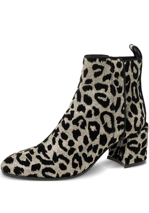 Dolce & Gabbana Pre-Owned 60mm leopard-print block-heel ankle boots - Grey