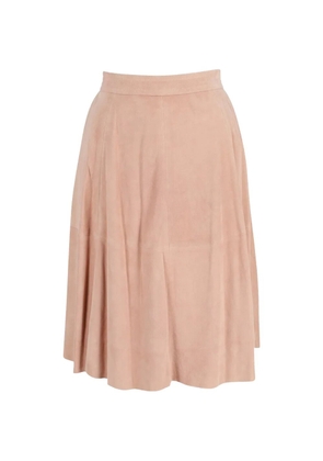 Iris & Ink circle suede skirt - Neutrals