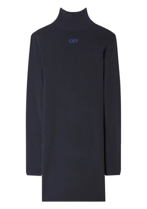 Off-White intarsia-knit minidress - Blue