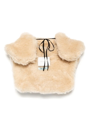 Conner Ives cropped cape - Brown