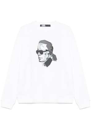 Karl Lagerfeld logo-raised sweatshirt - White