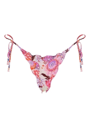 Agua By Agua Bendita Alegria floral-print bikini bottoms - Neutrals