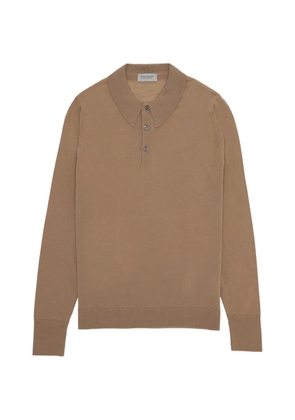 Fortela Long-sleeve polo sweater - Neutrals