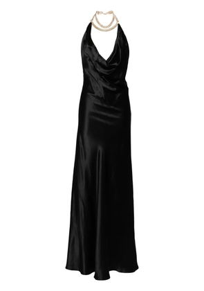 Michelle Mason halterneck gown - Black