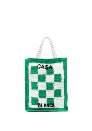 Casablanca Tennis crochet tote bag - Green