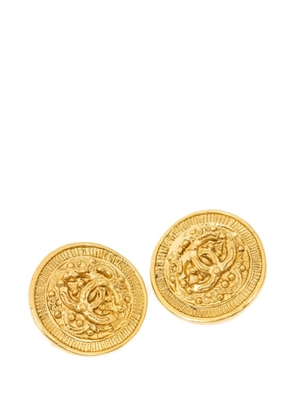 CHANEL Pre-Owned CC clip-on earrings - Gold