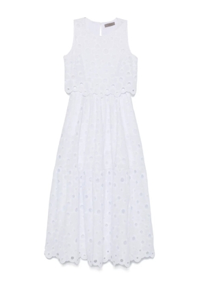 D.Exterior broderie-anglaise maxi dress - White