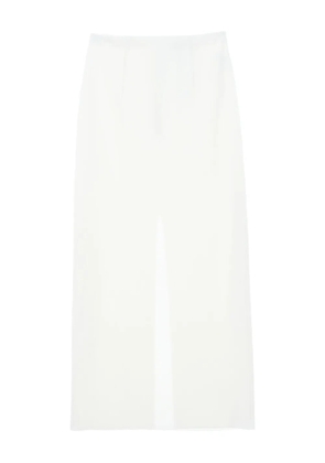 Auralee slit midi skirt - Neutrals