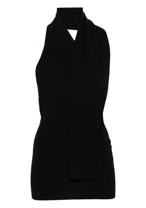 FENDI halterneck knitted top - Black