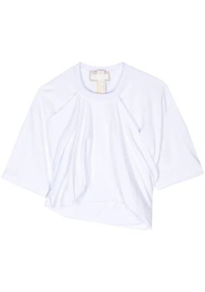LITKOVSKA Graceful draped cotton T-shirt - White