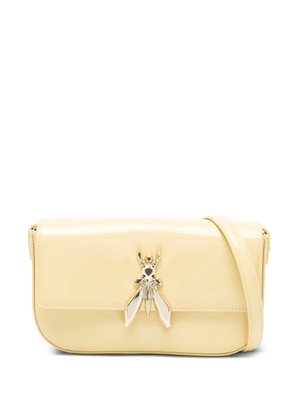 Patrizia Pepe glossy logo leather shoulder bag - Yellow