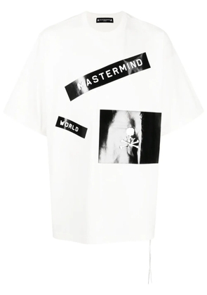 Mastermind World logo-print cotton T-shirt - White