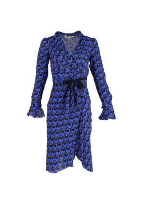 Diane Von Furstenberg Vintage printed wrap-effect midi dress - Blue