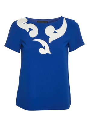 Moschino Pre-Owned pre-owned embellished crepe top - Blue