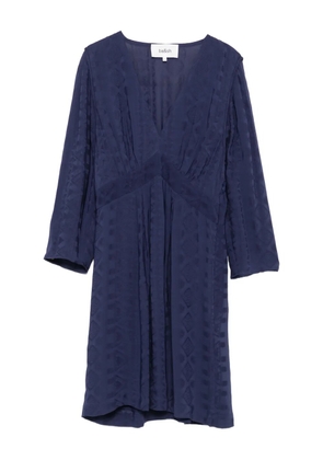 Ba&Sh embossed V-neck dress - Blue