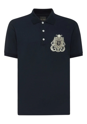 Billionaire crest-embroidered polo shirt - Blue