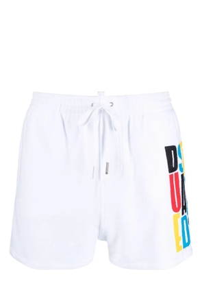 DSQUARED2 logo-print swim shorts - White