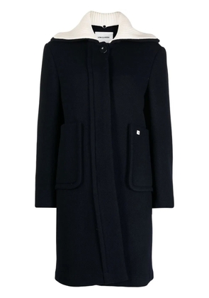 Low Classic wide-collar single-breasted coat - Blue