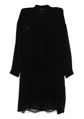 Armani Exchange semi-sheer mini dress - Black
