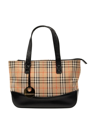Burberry Pre-Owned 2000-2017 Haymarket Check Canvas tote bag - Brown