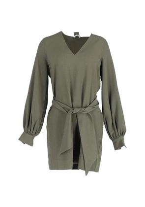 GANNI V-neck mini dress - Green