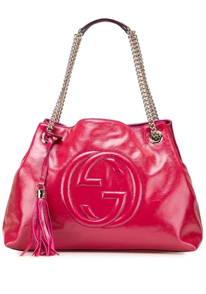 Gucci Pre-Owned 2000-2015 Medium Patent Soho Chain tote bag - Pink
