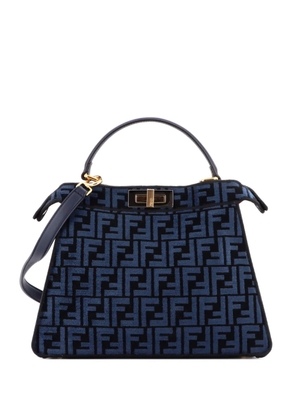Fendi Pre-Owned Peekaboo ISeeU Bag Zucca Tapestry Small satchel - Blue