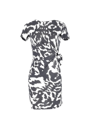 Diane Von Furstenberg Vintage Side-tie print dress - Black