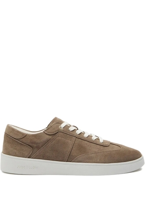 JUDE LLOW suede-leather low-top sneakers - Brown