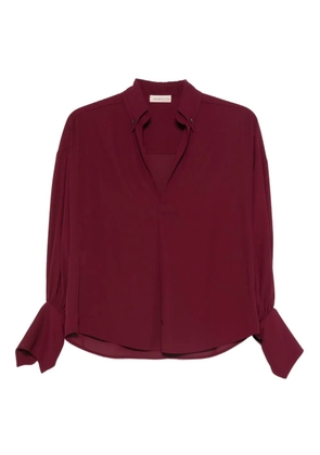 Blanca Vita buttoned-cuffs top - Red