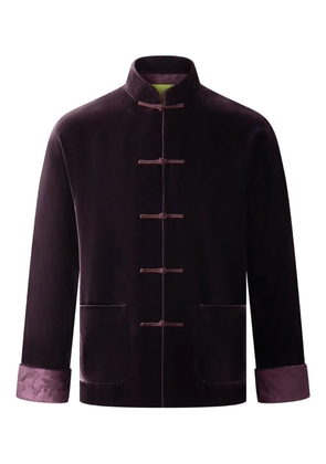Shanghai Tang velvet horse-pattern jacket - Purple