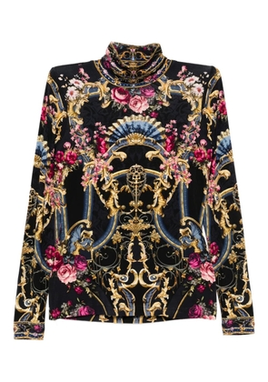 Camilla graphic-print top - Black