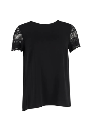 Michael Kors Vintage lace-sleeve T-shirt - Black