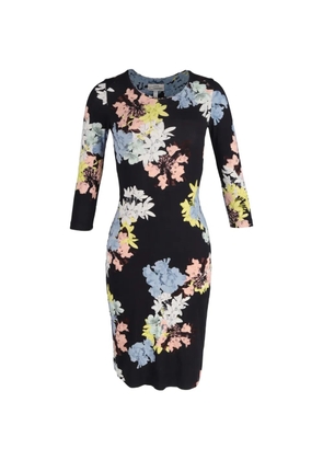 ERDEM Floral round-neck dress - Black