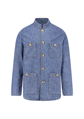 Valentino Garavani button-fastening denim coat - Blue