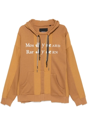 Mostly Heard Rarely Seen Spliced Luxury Mock hoodie - Brown