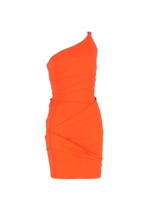 Versace Pre-Owned draped-detail mini dress - Orange