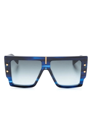 Balmain Eyewear B-Grand logo-plaque sunglasses - Blue