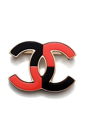 CHANEL Pre-Owned 2023 CC Mark bicolor brooch - Gold